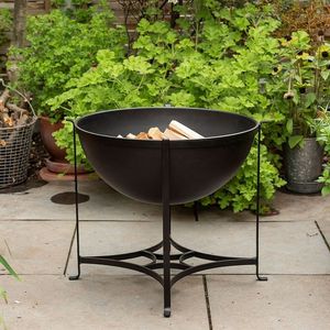 Brasero Redondo de Hierro para Leña, Calentador de Patio y Jardín para Exteriores, Ambiente Acogedor, Noches Familiares, Relajación - Product Image 6