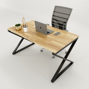 Bureau d'assemblage XConcept HBXC007 80x140, mobilier de bureau moderne et minimaliste en bois, design ergonomique pour chambre à coucher, mélamine de luxe - Product Image 1