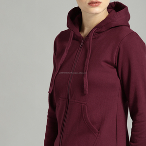Sudaderas Largas para Mujer Fit2Fight, Logotipo Personalizado al por Mayor, Impermeables, Transpirables, con Forro Polar, Bordado 3D, Sudadera con Capucha Lisa en la Parte Delantera - Product Image 5