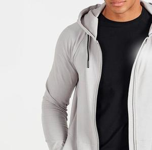 Professional Quality Men's Zip-up <b>Oversized</b> <b>Hoodie</b> Fashionable Sports <b>Long</b> Winter Plain Dyed Zipper Hoodies - Product Image 3