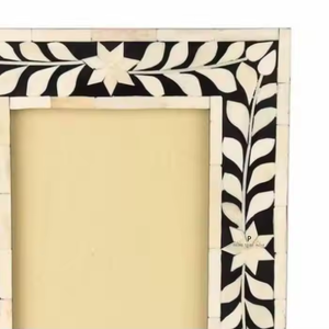 Cadre de miroir incrusté d'os fabriqué à la main avec incrustation de nacre pour décoration murale pour la maison, hôtel ou restaurant par l'artisanat du croissant - Product Image 5