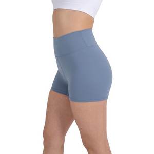Pantalones cortos de entrenamiento de cintura alta para mujer, pantalones cortos transpirables de doble capa con bolsillos laterales para ocio al aire libre, Fitness, Yoga - Product Image 2