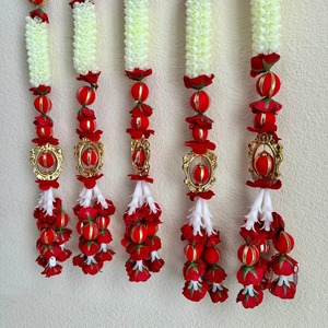 Traditional Mogra & Rose Hanging Latkan Garland | Main Door & Decoration <b>for</b> Haldi, Mehndi, Diwali Stage Backdrop Garlands - Product Image 1