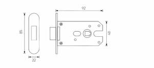 Serrure de porte magnétique ronde en alliage de zinc, loquet silencieux, bouton de verrouillage, poignée de porte intérieure avec plaque de recouvrement amovible pour chambre à coucher - Product Image 6