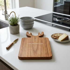 Planche à découper en teck massif pour la cuisine, design durable et écologique avec option de logo personnalisé, ustensiles de cuisine - Product Image 5