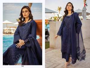 Premium indio paquistaní ropa césped algodón Salwar Kameez colección auto bordado parches fiesta desgaste-disponible al por mayor - Product Image 2