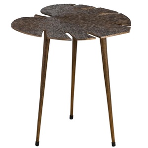 Mesa de acento redonda moderna personalizada, mesa auxiliar de Metal amarillo para decoración de Hotel, hogar, café, móvil por fabricante de muebles de sala de estar - Product Image 4