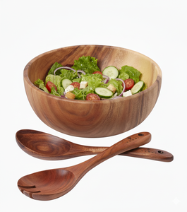 Bol en bois minimaliste et écologique pour la maison, les restaurants, les cafés, les fêtes, avec une riche texture de bois et une finition lisse polie à la main - Product Image 3