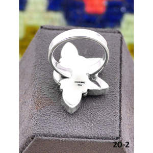Bague ajustable en argent sterling style sud-ouest avec turquoise Paloma, plaqué or rose, sertissage clos, design tendance taille unique, cadeau - Product Image 4
