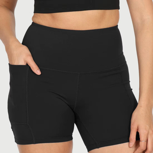 Shorts de course pour femmes, taille haute, respirants, colorés, effet délavé - Product Image 1