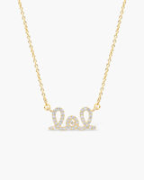 Collier Lol en or classique avec diamant, design créatif, sertissage de pavés, cadeau unique, bijoux, style vintage, testeur de diamants, lien de passage
