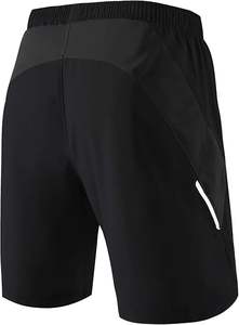Pantalones cortos de entrenamiento deportivo de cintura media ecológicos para hombre, patrón sólido con cintura elástica para correr, Fitness y uso en el gimnasio - Product Image 5