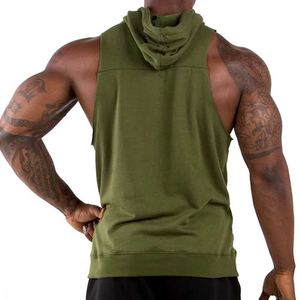 Muscle Bodybuilding Hombres Algodón Stringers Tank Tops Cut Off T-shirt Entrenamiento Deporte Gimnasio Sudadera con capucha sin mangas - Product Image 6