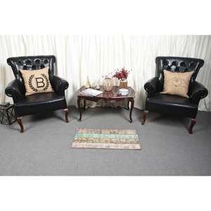 Tapis moderne en laine tissée à plat jaune de 1.4x2,9 pieds Tapis patchwork turcs pour les décorations de salon avec support en latex - Product Image 3