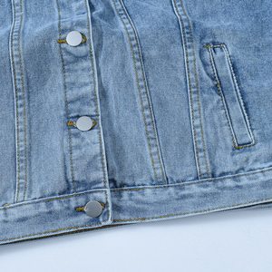 Chaqueta vaquera 2025, precio al por mayor, chaqueta vaquera para mujer, chaqueta vaquera lavada para mujer con logotipo y marca personalizada - Product Image 5