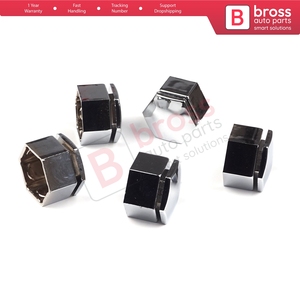 BSP633สลักเกลียวล้อรถยนต์5ชิ้นฝาพลาสติกสีโครเมียมขนาด21มม. * 22มม. สำหรับเครื่องราชอิสริยาภรณ์ G09 2008-2017 13283158 - Product Image 2