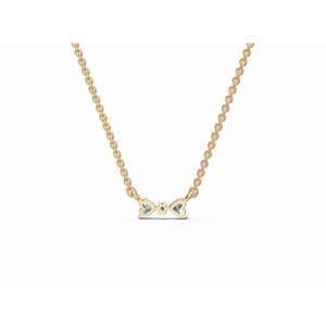 Pendentif en diamant de laboratoire Radiant Two Hearts One Sparkle 0,637 Ct 9 KT 14 KT 18 KT Or Bijoux Vente en gros Fournisseur OEM Exportation - Product Image 4