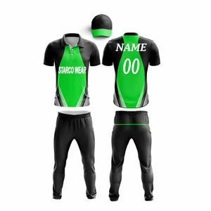 Uniforme de cricket entièrement personnalisé OEM avec impression par transfert thermique, tissu 100% polyester, option grande taille - Product Image 2