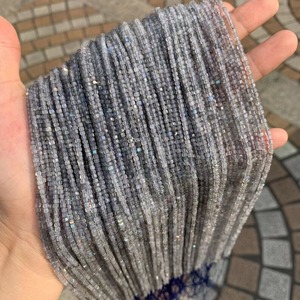 Cuentas de piedra de labradorita de 2,5mm microfacetadas naturales calidad AA hebra de 15,5 pulgadas suelta gemas Mehrajudin certificadas para terceros para - Product Image 3