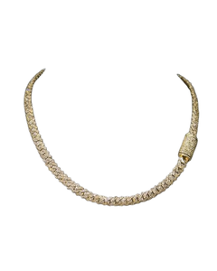 Chaîne cubaine en argent sterling 925 plaqué or, style hip-hop, avec moissanite VVS couleur D, clarté VVS, certifiée GRA. - Product Image 1