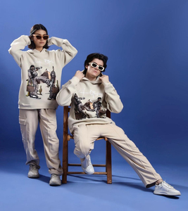 เสื้อสเวตเตอร์สวมหัวลายกราฟิกใส่ได้ทั้งชายและหญิง, เสื้อสเวตเชิ้ตแนวสตรีทสุดเท่มีฮู้ดขนาดใหญ่พิเศษดีไซน์ตามสั่งสำหรับทั้งผู้ชายและผู้หญิง - Product Image 4