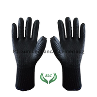 Guantes de seguridad de Palma de goma, antiabrasión, color negro, calidad de exportación, fabricados en Indonesia