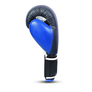 Venta al por mayor de alta calidad negro 12oz adulto profesional guantes de boxeo para cierre logotipo personalizado empuñaduras transpirable humedad - Product Image 6