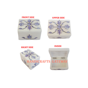 Nouveaux articles d'artisanat magnifiques pour les prix de gros indiens boîte à bijoux en marbre faite à la main avec des boîtes de nacre de faveur de mariage - Product Image 1