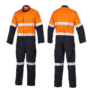 Men Unisex Reflective Coverall Safety Hi Viz Boiler Suit Heavy Work <b>Overalls</b> Coverall - Product Image 1