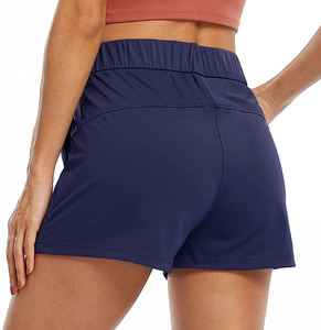 Shorts pour femmes taille haute vêtements de sport sueur respirant polaire tissu Logo personnalisé décoration chaud nouveau short d'été - Product Image 3