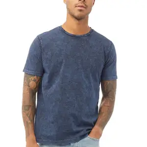 Wholesale Custom Blank Pure Cotton T shirt For Men Acid Wash Vintage best sale product 100% cotton new design acid wash t shirts