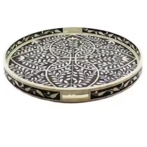 Plateau de service en bois/plateau en forme d'hexagone pour vaisselle nourriture petit déjeuner pâtes plat de service vaisselle accessoire plateau de service - Product Image 2