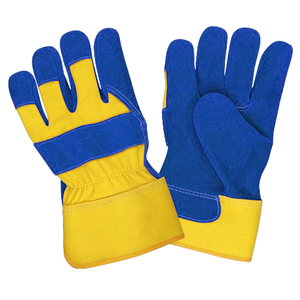 Gréeur canadien Gants de sécurité en cuir fendu très résistants Excellente durabilité pour la construction Jardinage Cuir de vache fendu - Product Image 3