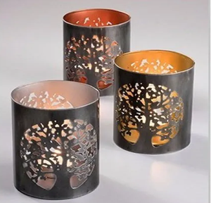 Pot à bougie en forme de citrouille en métal doré antique couvercle de paon grossiste direct indien bougeoir en laiton cuivre laiton cuivre - Product Image 6