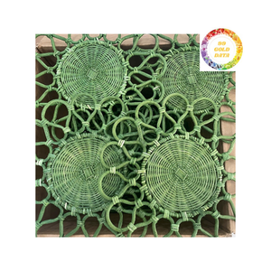 Tapis de vaisselle en rotin tissé durable Chargeur de plaque décoratif du Vietnam pour la cuisine rustique et la décoration de table - Product Image 3