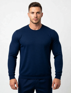 Camiseta Deportiva de Manga Larga para Hombre Aonesport 7A, Antibacteriana, Tejida, Absorbente de Humedad, de Secado Rápido, Transpirable, Cálida, de Color Sólido - Product Image 2