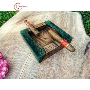 ที่เขี่ยบุหรี่ทำจากไม้แบบตั้งโต๊ะคุณภาพสูงอุปกรณ์เสริมสำหรับจัดเก็บเถ้าตกแต่งตามธรรมชาติของโรงแรมบาร์รีสอร์ท - Product Image 1