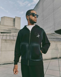 OEM ácido lavado 100% algodón Streetwear Sudadera con capucha bordado Rhinestone de gran tamaño recortada Zip Loose Fit primavera 500gsm Vintage - Product Image 4