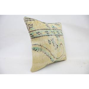 Almohada de lana Kantha multicolor de 18x18 pulgadas con diseño de patrón vintage Almohada de lana tejida estampada - Product Image 2