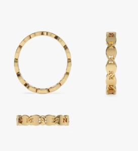 Nuevo Hip-hop 14K Chapado en oro Impermeable Minors Cubano Plata inoxidable Estilo de apilamiento moderno Anillo de eslabones de cadena - Product Image 5