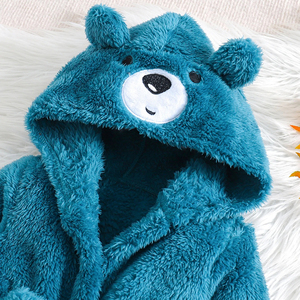 Peignoir pour bébé personnalisé avec monogramme, respirant, de haute qualité, à capuche, manches longues, vêtements de maison unisexes, serviette pour enfants - Product Image 3