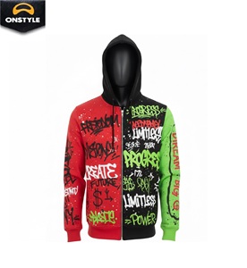 ONSTYLE SPORTS Sweat à capuche polaire oversize uni hiver, couleurs vives, patchwork tendance, streetwear unisexe, polyester/coton, séchage rapide - Product Image 2