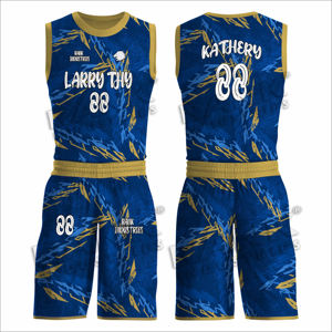 Uniforme de basket-ball avec maillot et short à séchage rapide coupe athlétique pour la pratique et le tournoi - Product Image 1