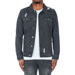 Mode délavé coupe-vent grande taille épais Jean anti-bouloches veste en jean polaire pour hommes de haute qualité - Product Image 1