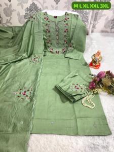 Viscosa de diseño perenne con bordado Kurti Pant y Dupatta fabricante y proveedor de fábrica al por mayor - Product Image 4