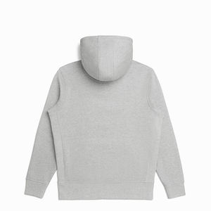 Soft light grey 100% cotton fleece <b>hoodie</b> featuring a <b>comfy</b> hood, front pocket, ribbed cuffs and hem, perfect for daily casual - Product Image 2
