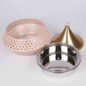 Nouvelle casserole en métal Hotpot casserole forme ronde table avec support pour Pot meilleure qualité à la main luxe minimaliste couleur boîte - Product Image 2