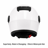 Casque de moto demi-face de luxe avec rembourrage souple, fermeture rapide, matériau ABS imperméable pour les jeunes et les trajets quotidiens toutes saisons