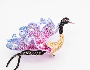 Luxe élégant Chic en argent Sterling Zircon broche à la mode plume bijoux pour femmes fête de mariage événements cadeau de fiançailles - Product Image 3