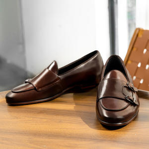 Zapatos de Cuero con Hebilla para Hombre, Diseño de Punta Pulida, Estilo Británico, Calzado Formal de Negocios y Oficina - Product Image 4